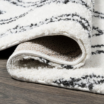 Deia Moroccan Style Diamond Shag Area Rug